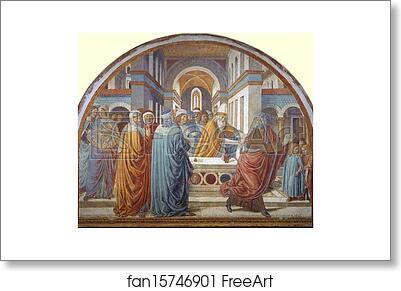 Free art print of Tabernacle of the Visitation: Expultion of Joachim from the Temple by Benozzo Gozzoli