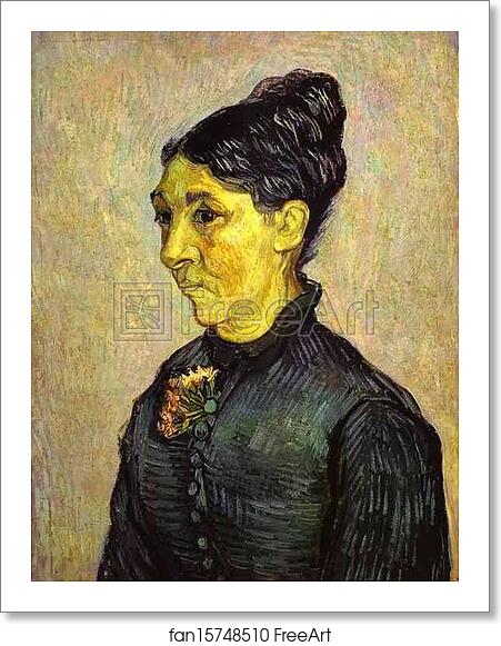 Free art print of Portrait of Madam Trabuc (Portrait de madame Trabuc) by Vincent Van Gogh
