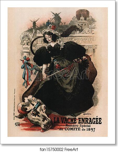 Free art print of Vache enragée by Auguste Roedel