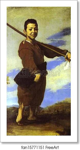 Free art print of The Beggar, known as the Club-foot by Jusepe De Ribera