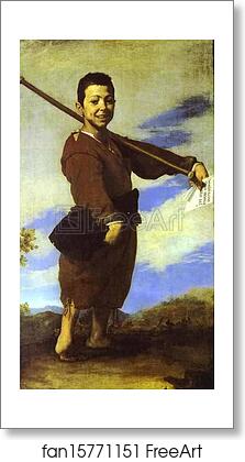 Free art print of The Beggar, known as the Club-foot by Jusepe De Ribera