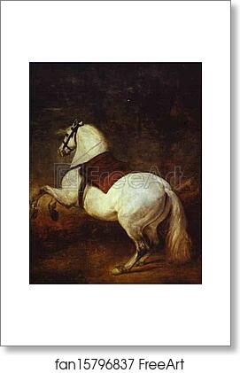 Free art print of A White Horse by Diego Velázquez