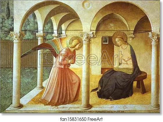 Free art print of Annunciation by Fra Angelico