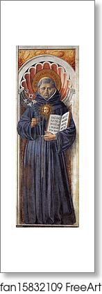 Free art print of St. Nicholas of Tolentino by Benozzo Gozzoli