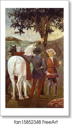 Free art print of Legend of the True Cross: Adoration of the Wood. Detail by Piero Della Francesca