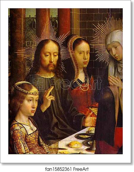 Free art print of The Marriage at Cana. Detail by Gerard David Free art print of The Marriage at Cana. Detail by Gerard David