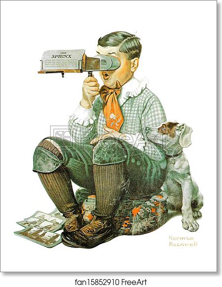 Free art print of Boy with Stereoscope by Norman Rockwell Free art print of Boy with Stereoscope by Norman Rockwell