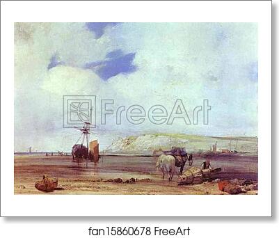 Free art print of Coast of Picardy by Richard Parkes Bonington