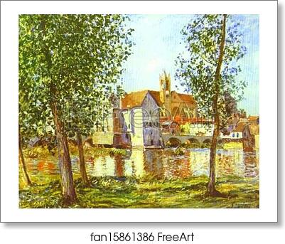 Free art print of Moret-sur-Loing in Morning Sun by Alfred Sisley