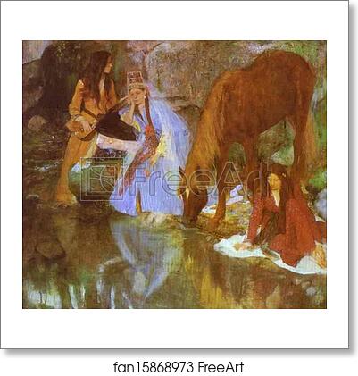 Free art print of Mme Eugenie Fiocre in the Ballet "La Source" by Edgar Degas
