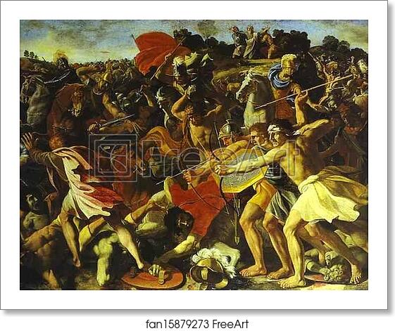 Free art print of The Battle of Joshua with Amalekites by Nicolas Poussin Free art print of The Battle of Joshua with Amalekites by Nicolas Poussin