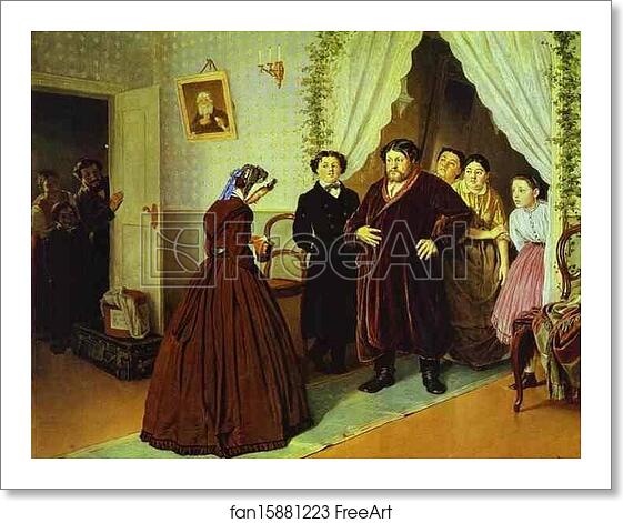Free art print of Arrival of a New Governess in a Merchant House by Vasily Perov Free art print of Arrival of a New Governess in a Merchant House by Vasily Perov