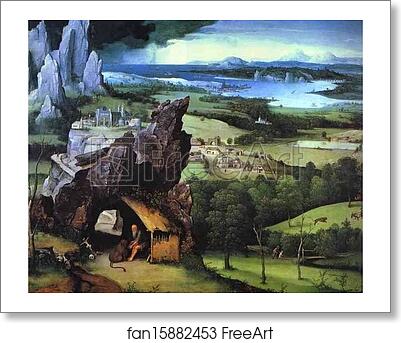 Free art print of Landscape with St. Jerome by Joahim Patinir