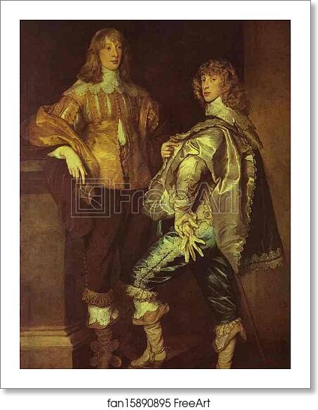 Free art print of Lord John Stuart and His Brother Lord Bernard Stuart by Sir Anthony Van Dyck