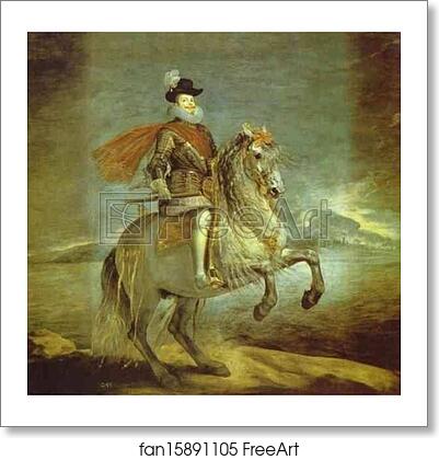 Free art print of Philip III on Horseback by Diego Velázquez