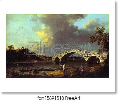 Free art print of Old Walton Bridge by Giovanni Antonio Canale, Called Canaletto