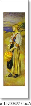 Free art print of Girl with a Basket of Oranges by Pierre-Auguste Renoir