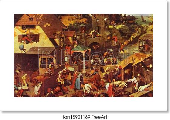 Free art print of The Flemish Proverbs by Pieter Bruegel The Elder Free art print of The Flemish Proverbs by Pieter Bruegel The Elder
