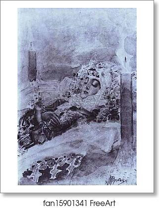 Free art print of Tamara Lying in State. Illustration for The Demon by Mikhail Lermontov by Mikhail Vrubel Free art print of Tamara Lying in State. Illustration for The Demon by Mikhail Lermontov by Mikhail Vrubel