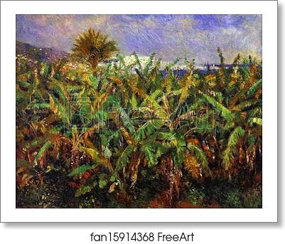 Free art print of Field of Banana Trees by Pierre-Auguste Renoir