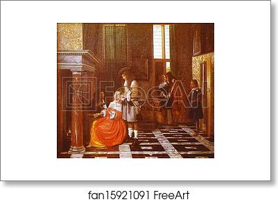 Free art print of The Card-Players by Pieter De Hooch Free art print of The Card-Players by Pieter De Hooch