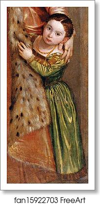 Free art print of Livia da Porto Thiene and Her Daughter Porzia. Detail by Paolo Veronese