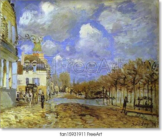 Free art print of Flood at Port-Marly by Alfred Sisley