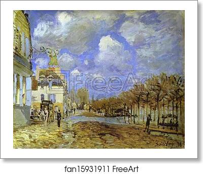 Free art print of Flood at Port-Marly by Alfred Sisley