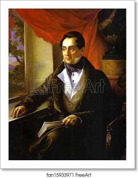 Free art print of Portrait of P. N. Zubov by Vasily Tropinin Free art print of Portrait of P. N. Zubov by Vasily Tropinin
