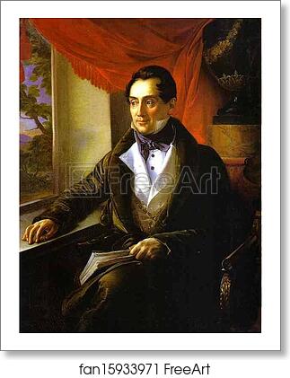 Free art print of Portrait of P. N. Zubov by Vasily Tropinin