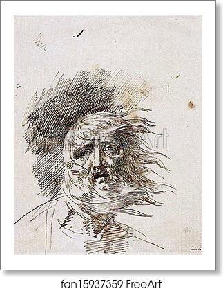Free art print of Study of an Old Man, Perhaps for the Head of King Lear by George Romney