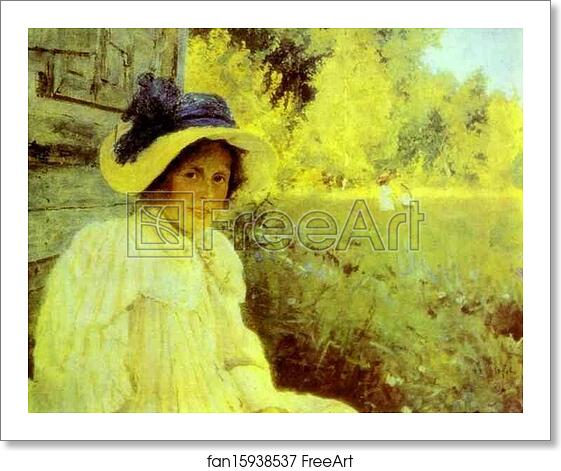 Free art print of Summertime. Portrait of Olga Serova by Valentin Serov