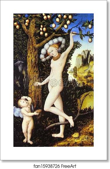Free art print of Cupid Complaining to Venus by Lucas Cranach The Elder
