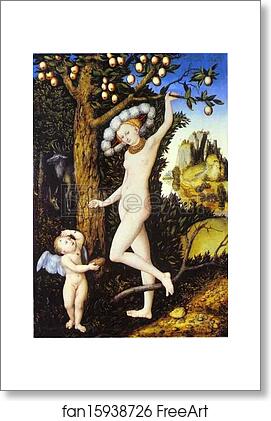 Free art print of Cupid Complaining to Venus by Lucas Cranach The Elder