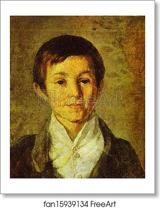 Free art print of Portrait of K. N. Milyukov as a Child by Grigoriy Soroka