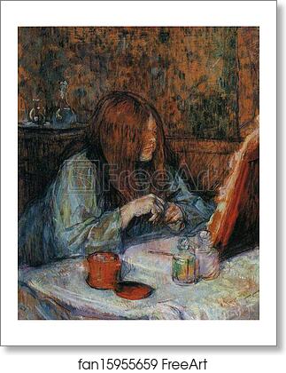Free art print of Madame Poupoule at Her Dressing Table by Henri De Toulouse-Lautrec