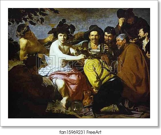 Free art print of Bachus by Diego Velázquez