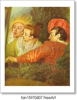 Free art print of Pierrot, also known as Gilles. Detail by Jean-Antoine Watteau