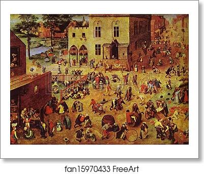 Free art print of Children's Games by Pieter Bruegel The Elder