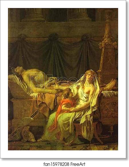 Free art print of Andromache Mourning Hector by Jacques-Louis David