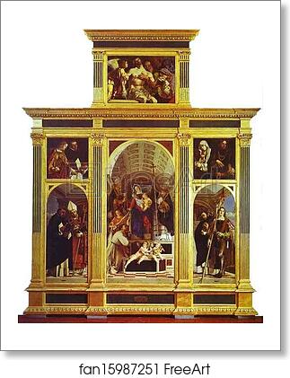Free art print of St. Dominic Polyptych by Lorenzo Lotto