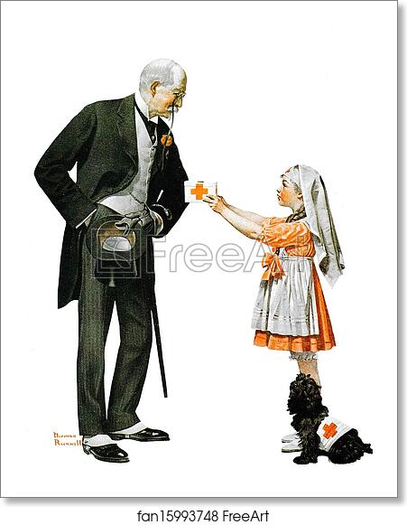 Free art print of Red Cross Volunteer by Norman Rockwell Free art print of Red Cross Volunteer by Norman Rockwell