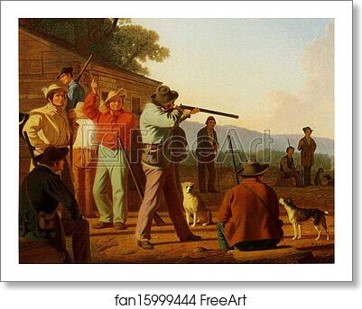 Free art print of Shooting for the Beef. Detail by George Caleb Bingham