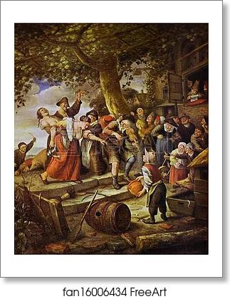 Free art print of The Drunken Woman by Jan Steen