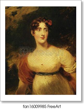 Free art print of Portrait of Lady Emily Harriet Wellesley-Pole, Later Lady Raglan by Sir Thomas Lawrence
