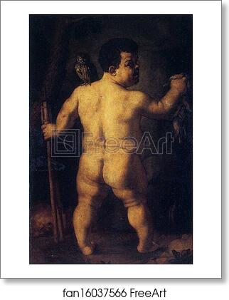 Free art print of Double Portrait of the Dwarf Morgante by Agnolo Bronzino