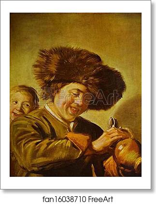 Free art print of Young Man with a Jug of Beer by Frans Hals