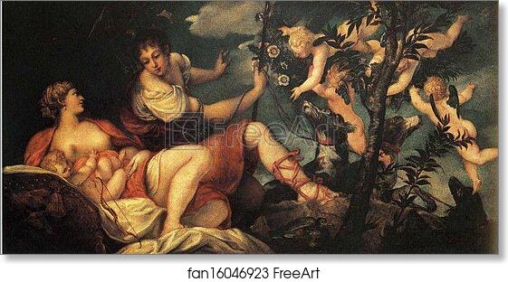 Free art print of Diana and Endymion by Jacopo Robusti, Called Tintoretto