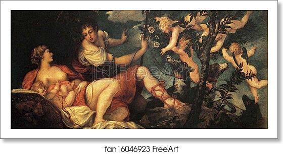 Free art print of Diana and Endymion by Jacopo Robusti, Called Tintoretto
