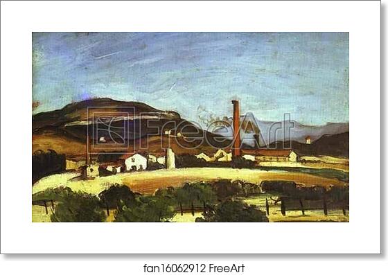 Free art print of Factories near the Mount of Cengle by Paul Cézanne Free art print of Factories near the Mount of Cengle by Paul Cézanne